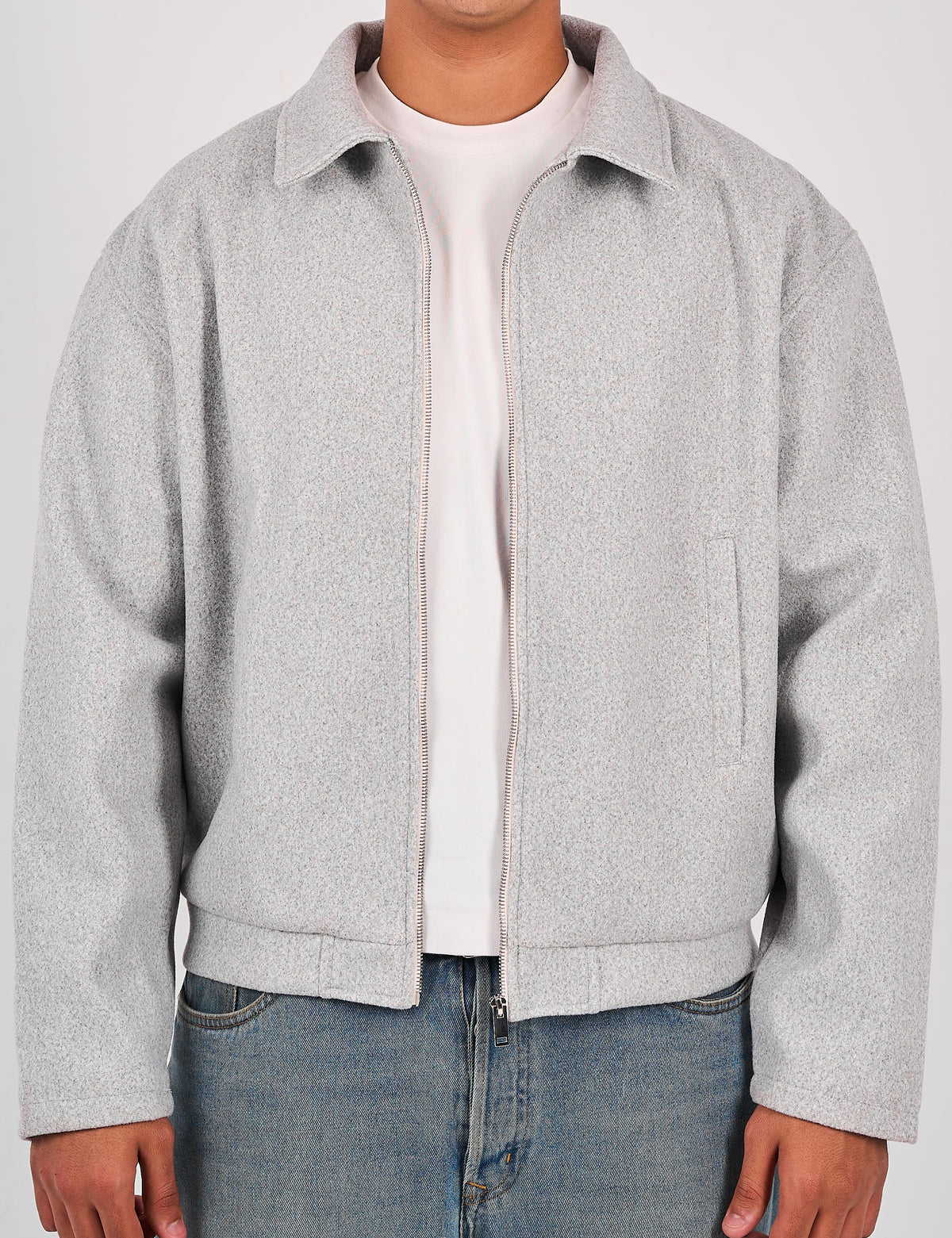 Wool-Blend Jacket - Grey