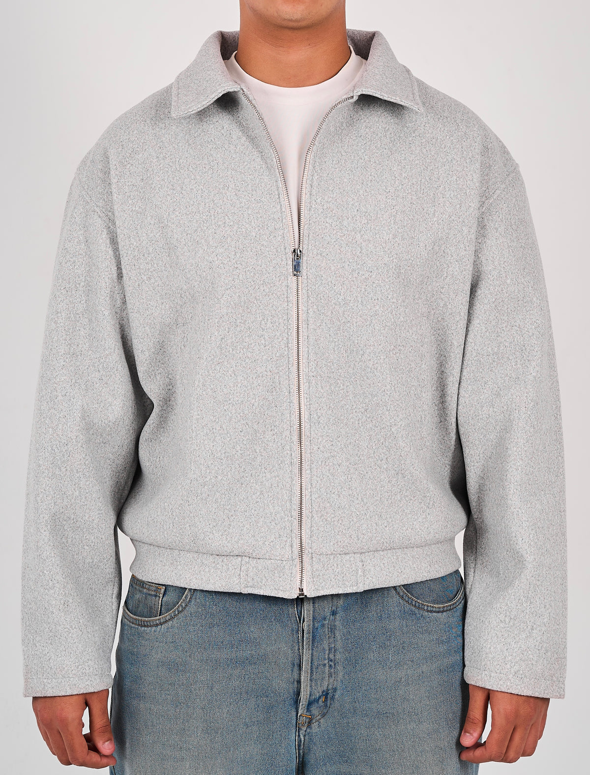 Wool-Blend Jacket - Grey