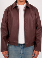 Leather Jacket - Deep Maroon