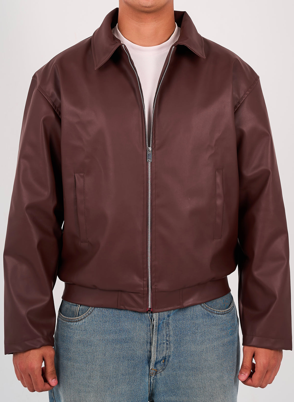 Leather Jacket - Deep Maroon