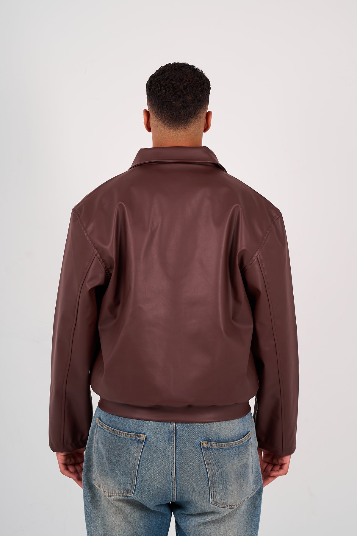 Leather Jacket - Deep Maroon