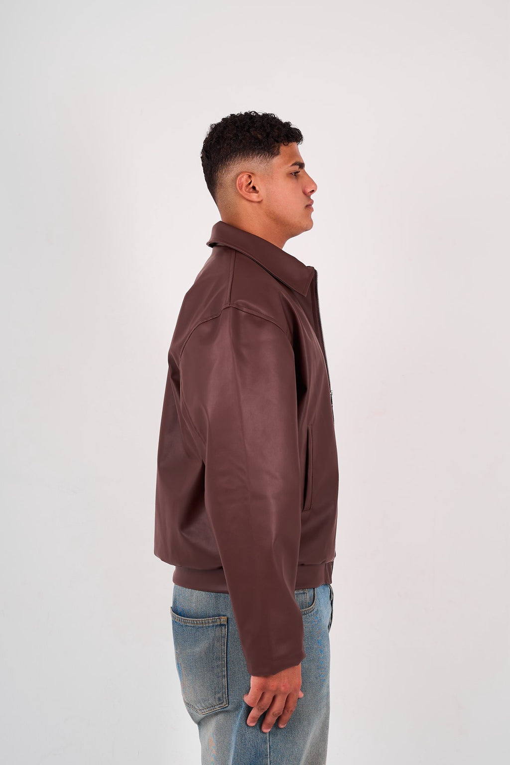Leather Jacket - Deep Maroon