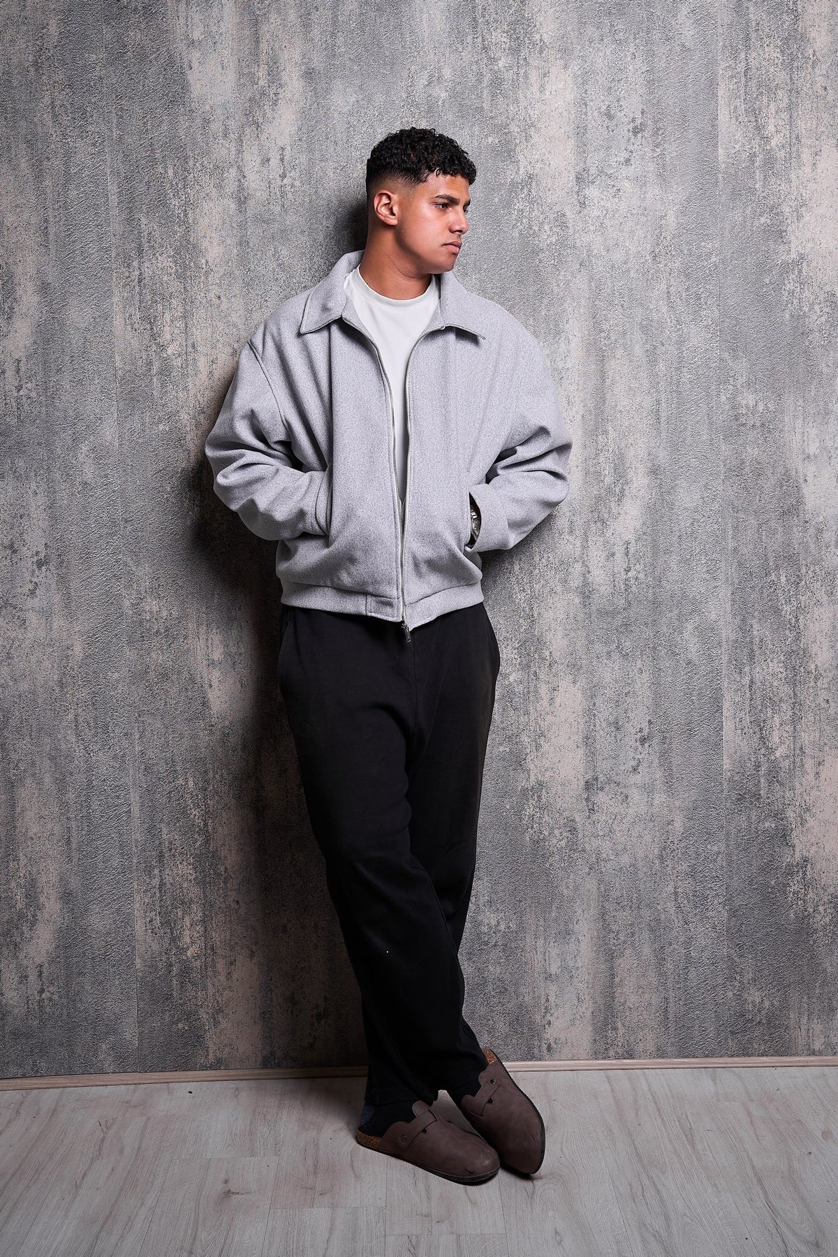 Wool-Blend Jacket - Grey