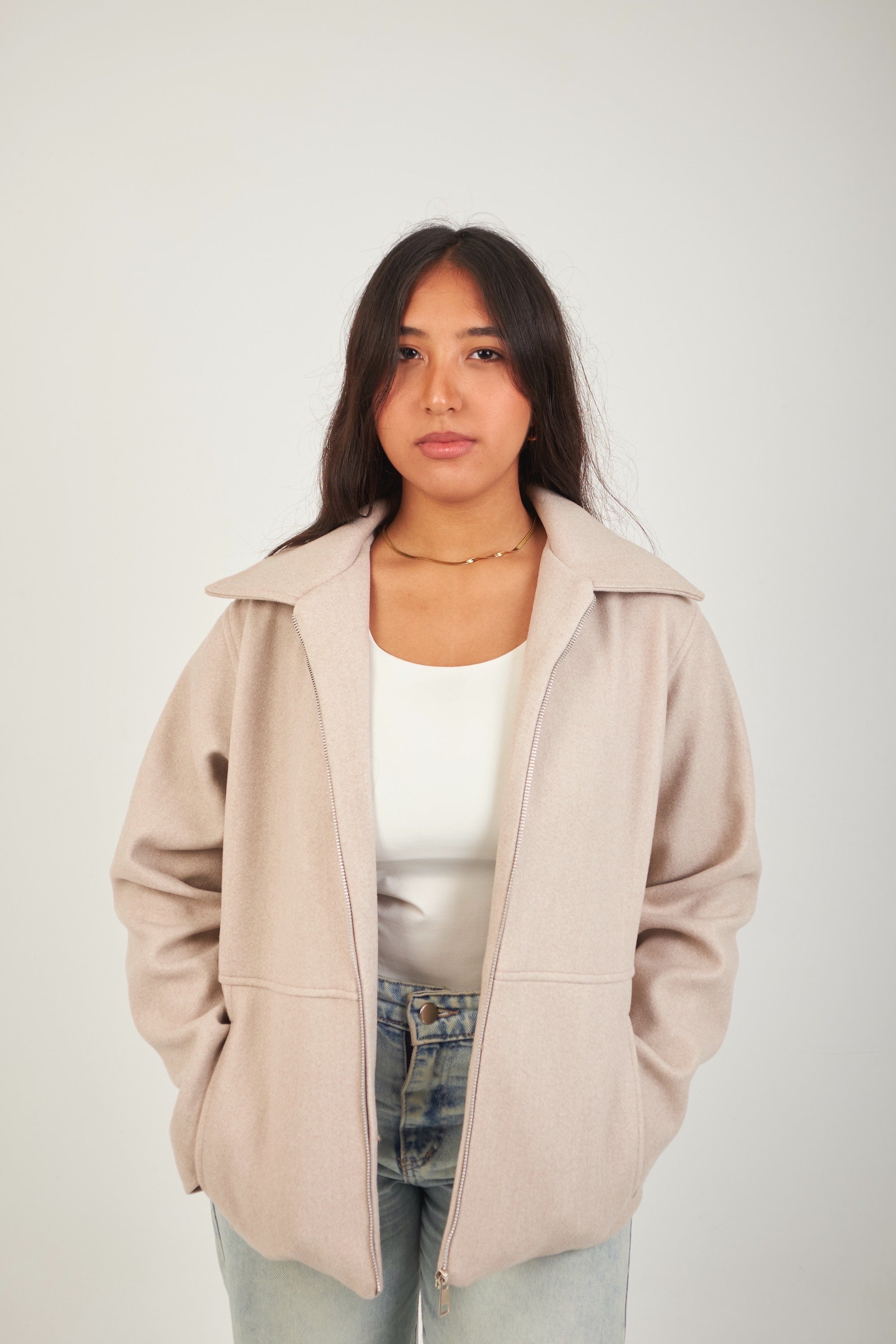 Altiero's Ecru Wool-Blend Jacket