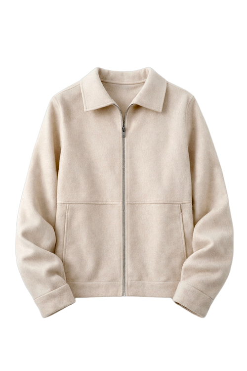 ALTIERO's Ecru Wool-Blend Jacket