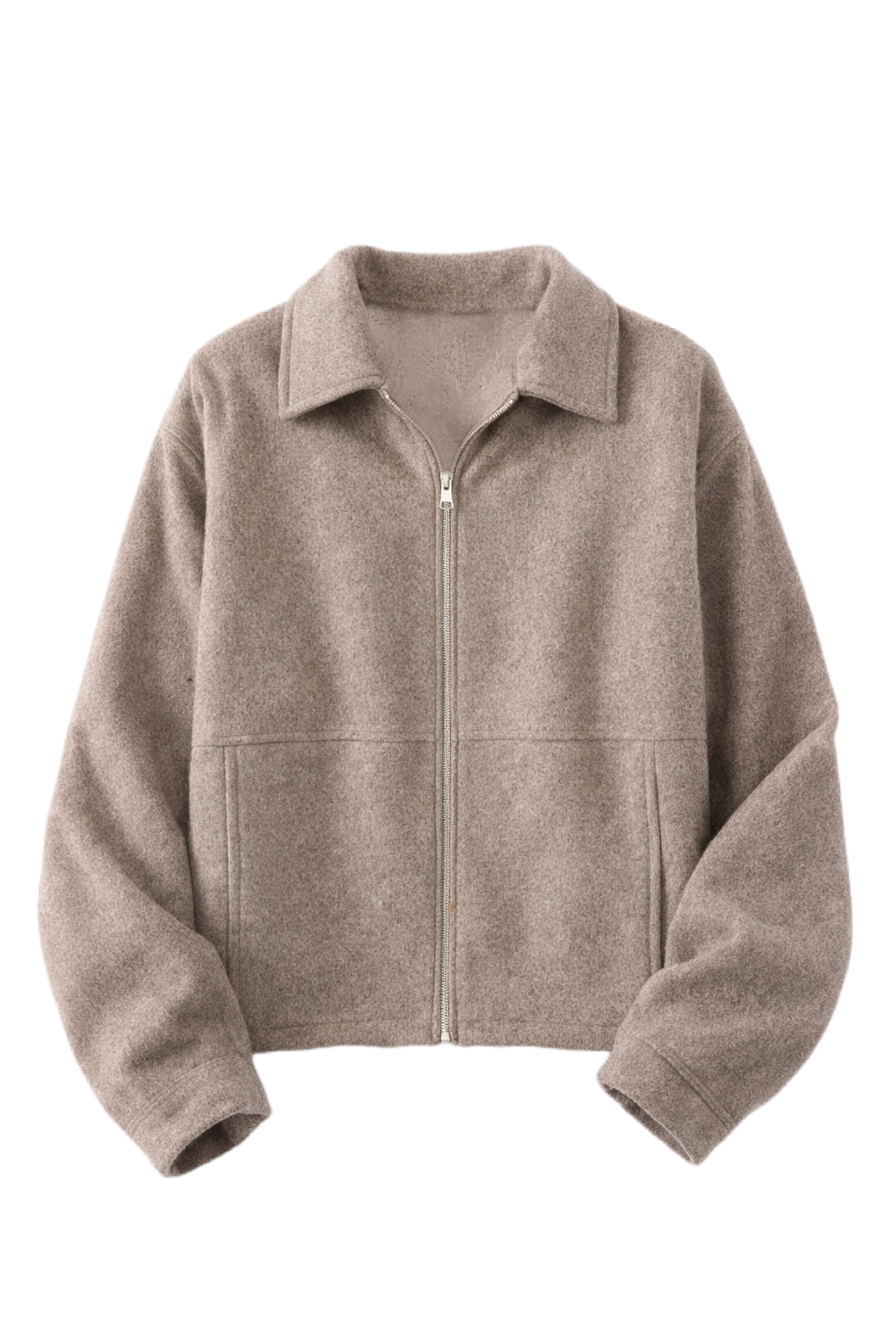ALTIERO's Taupe Wool-Blend Jacket