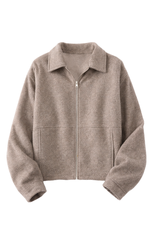 ALTIERO's Wool-Blend Jacket - TAUPE