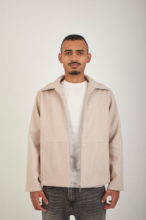 Altiero's Ecru Wool-Blend Jacket