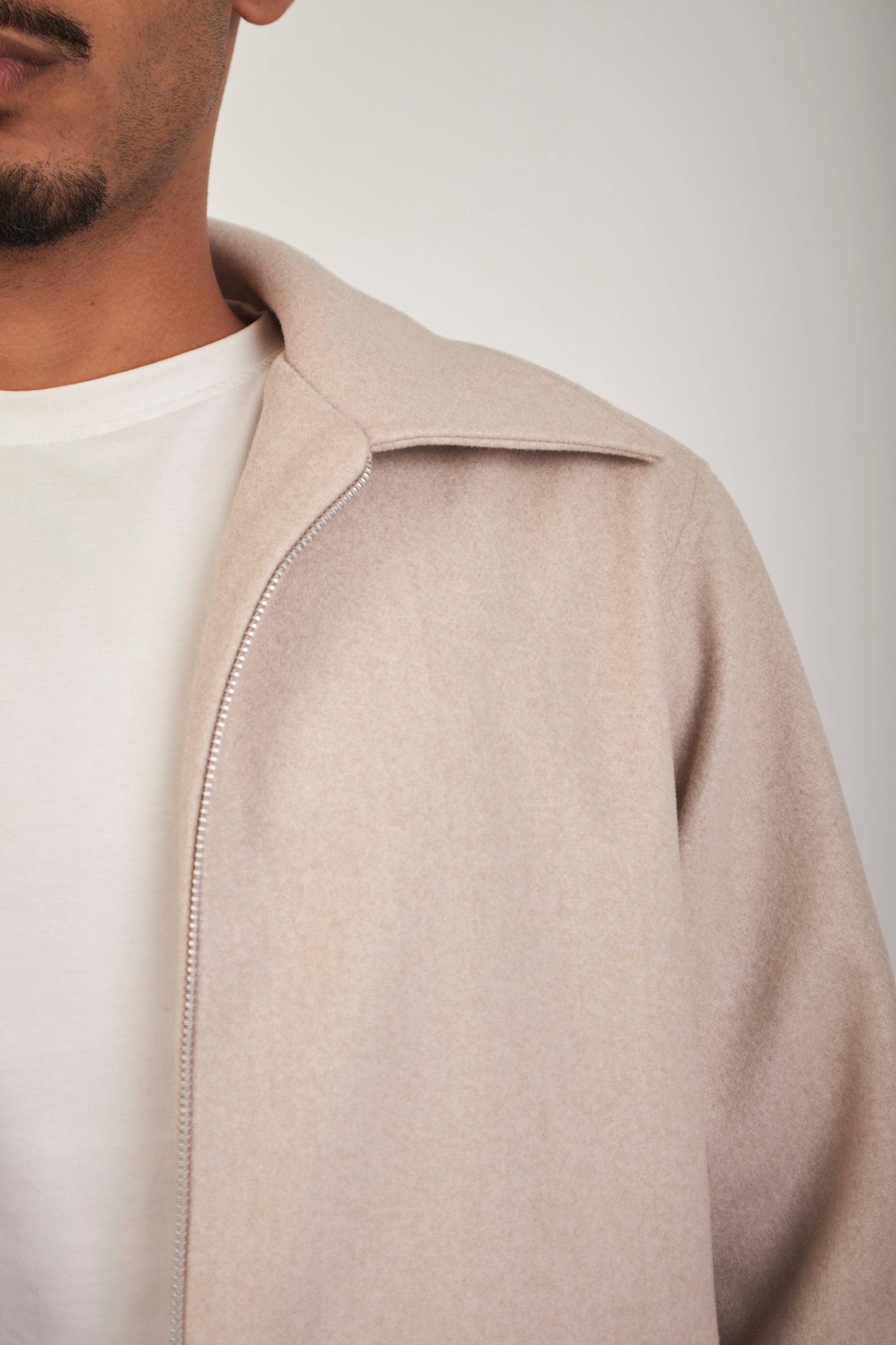 Altiero's Ecru Wool-Blend Jacket