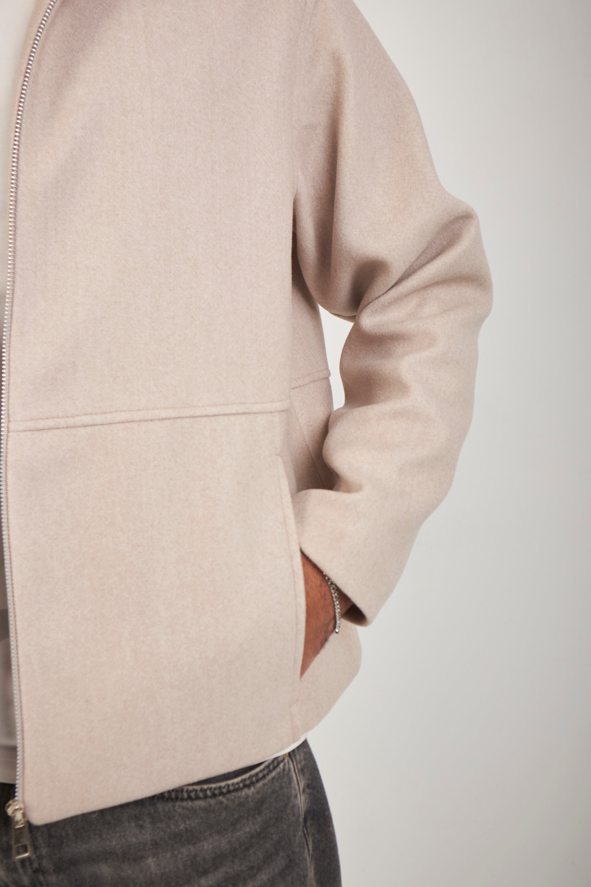 Altiero's Ecru Wool-Blend Jacket