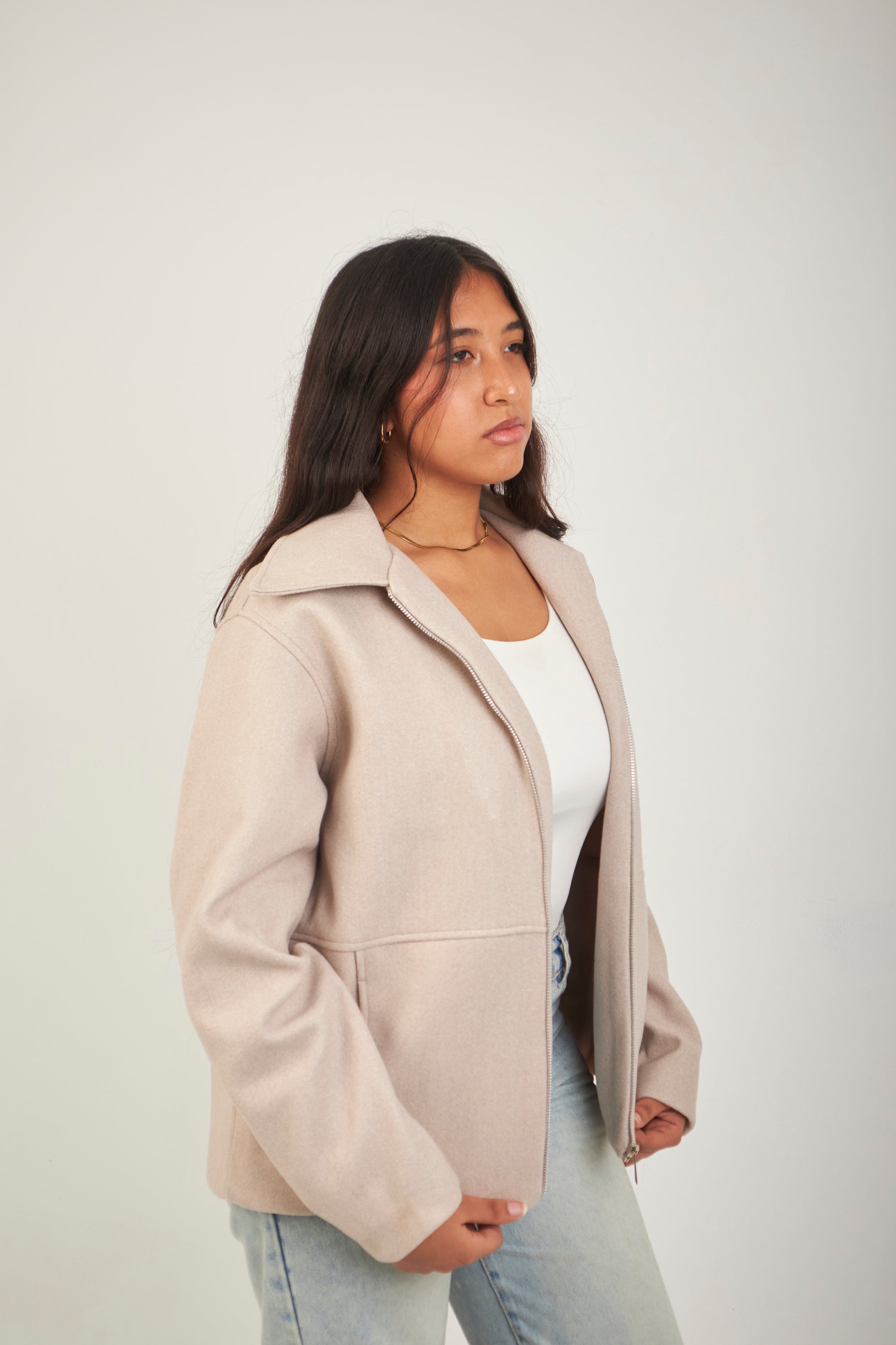 Altiero's Ecru Wool-Blend Jacket