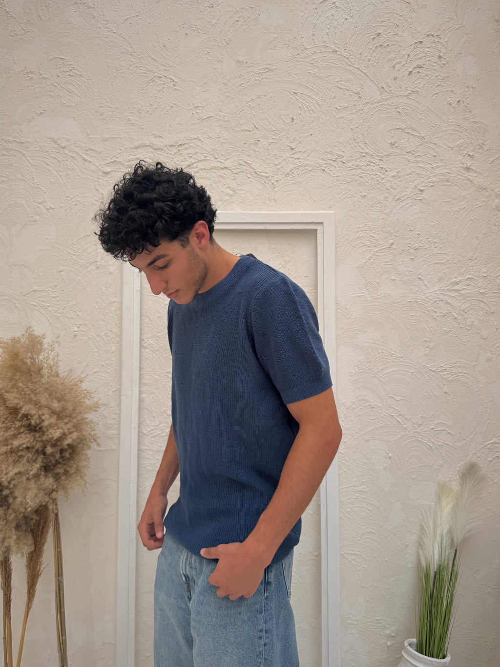 ALTIERO’s Knitted Tee - Blue