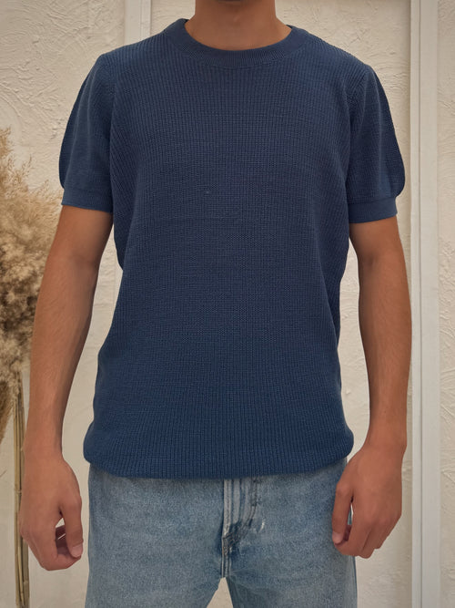 ALTIERO’s Knitted Tee - Blue