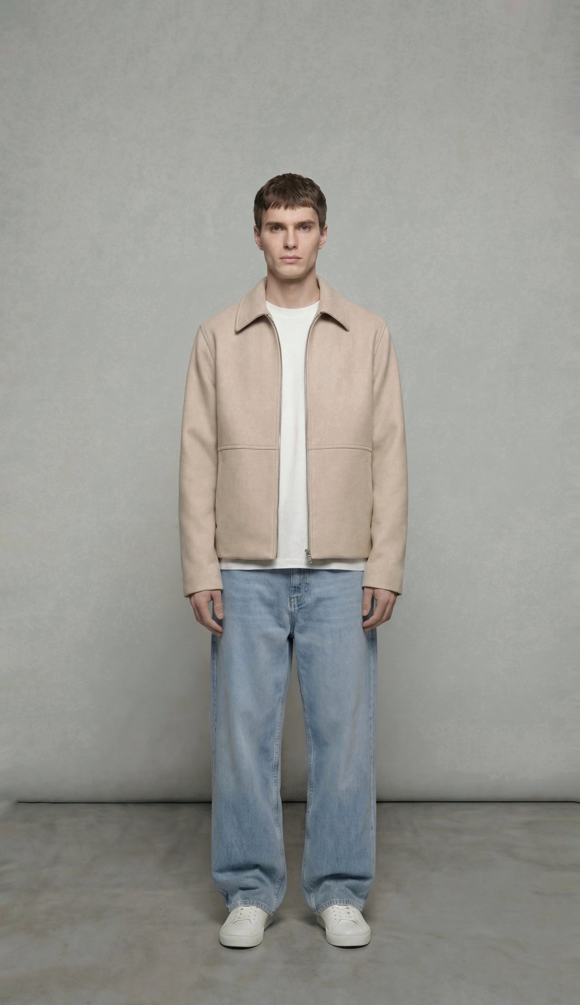 ALTIERO's Ecru Wool-Blend Jacket