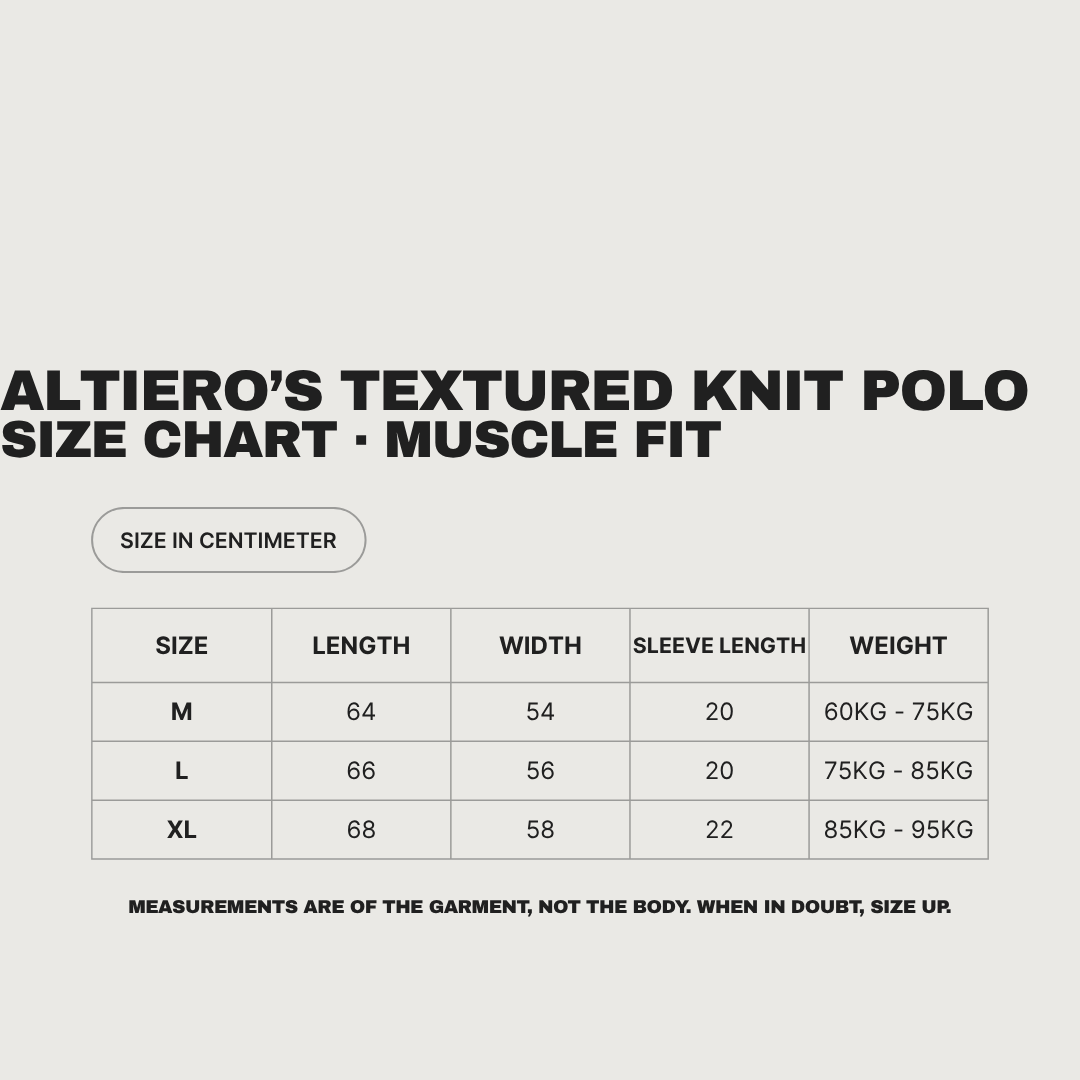 ALTIERO's Textured Knit Polo - Black
