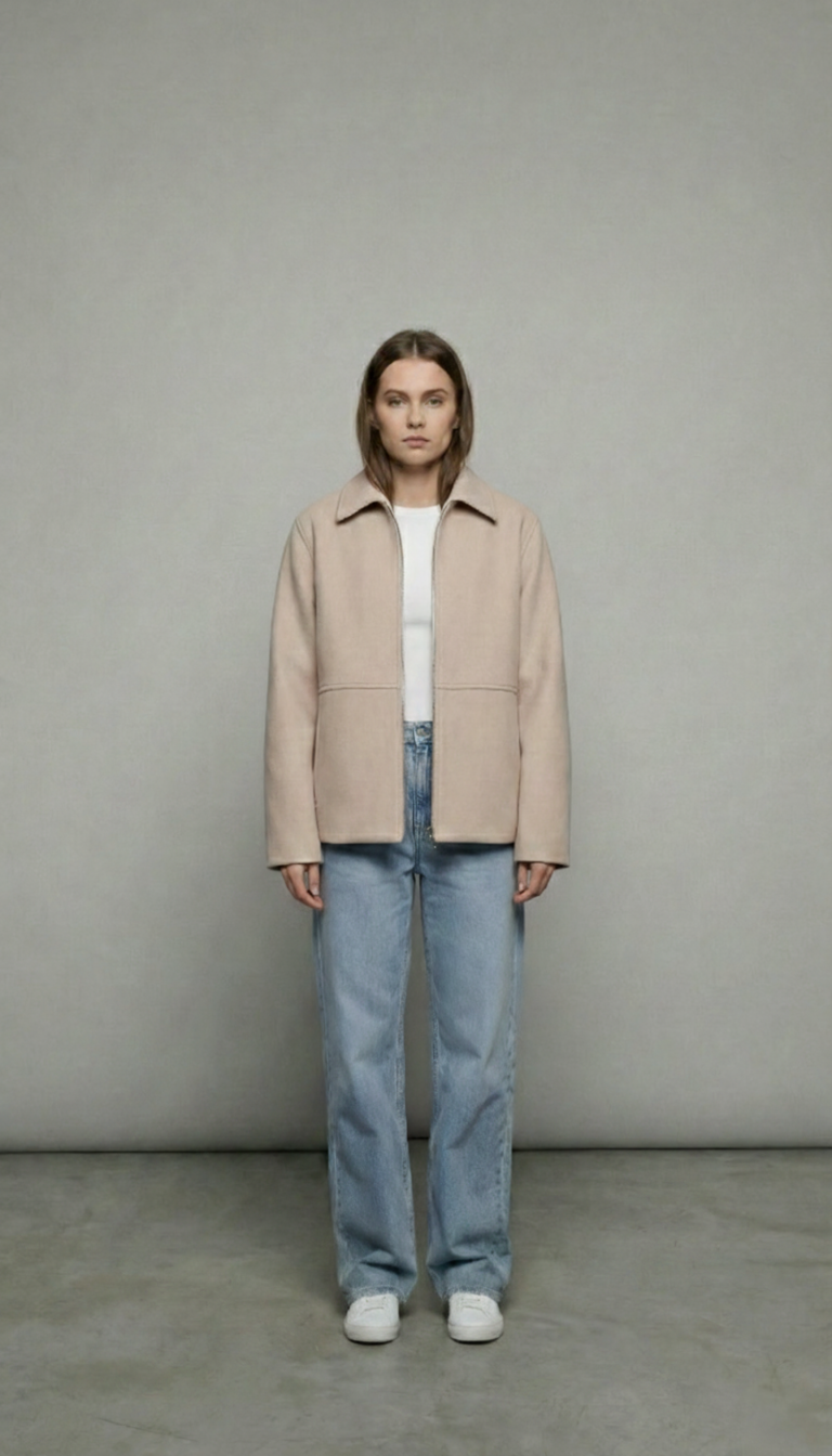 ALTIERO's Ecru Wool-Blend Jacket